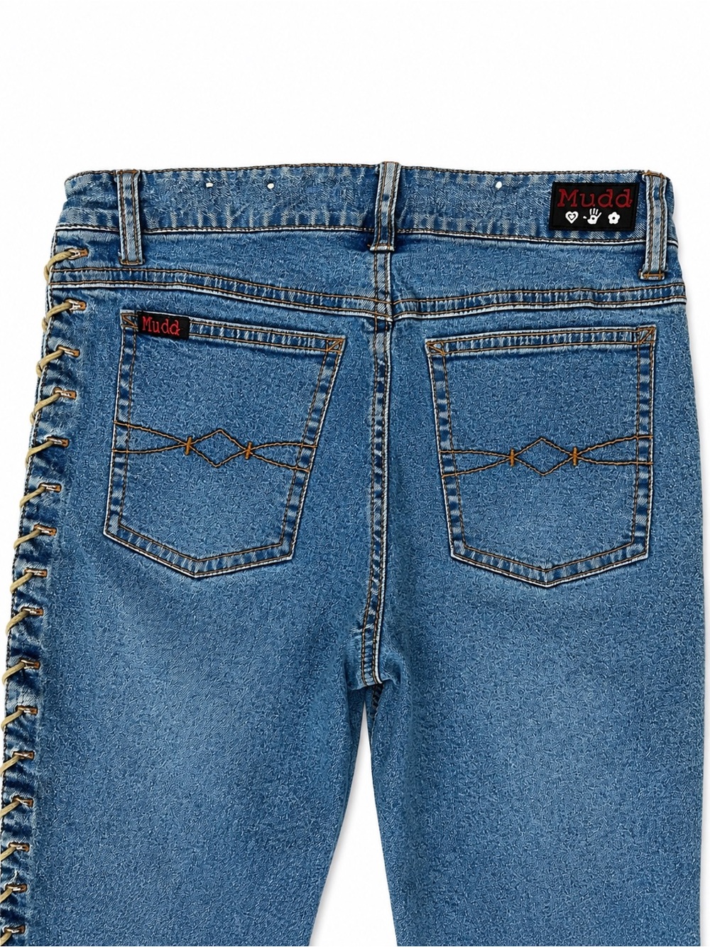 Mudd Blue Flare Jeans with Full Side Lace-Up - Picture 6 of 11